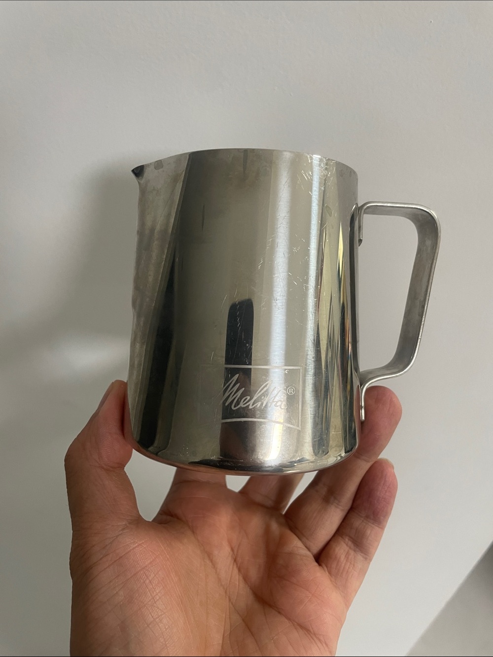 Stainless Steel Milk Frothing Pitcher - Silver